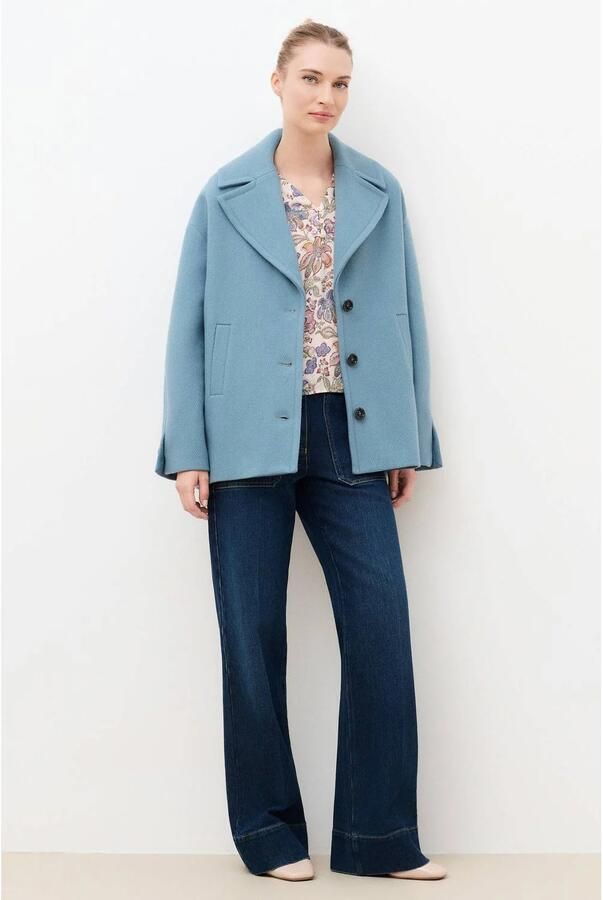 Caroll wollen wintermantel blauw - Foto 3