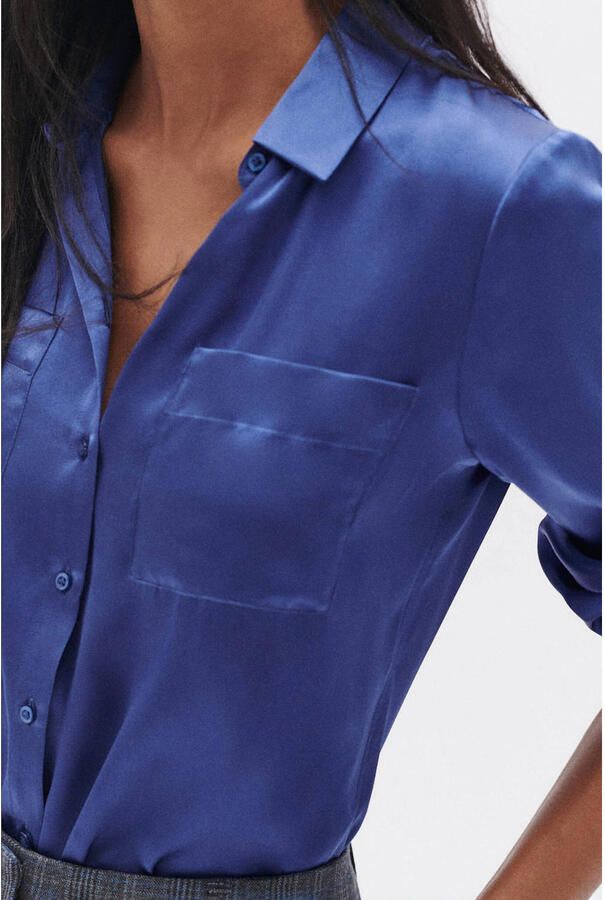 Caroll zijden blouse blauw - Foto 2