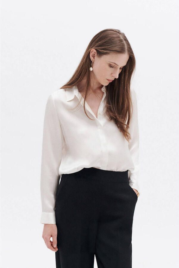 Caroll zijden blouse ivoor