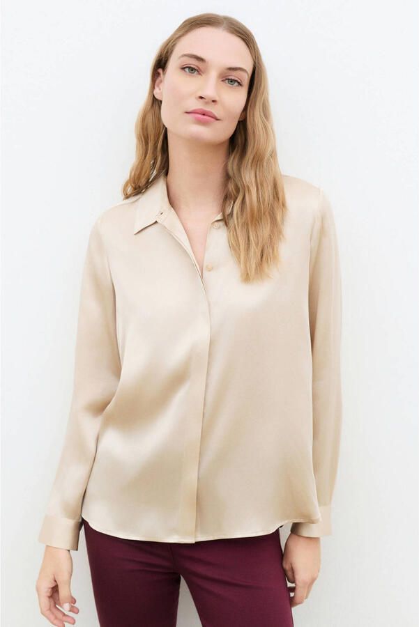 Caroll zijden blouse zand