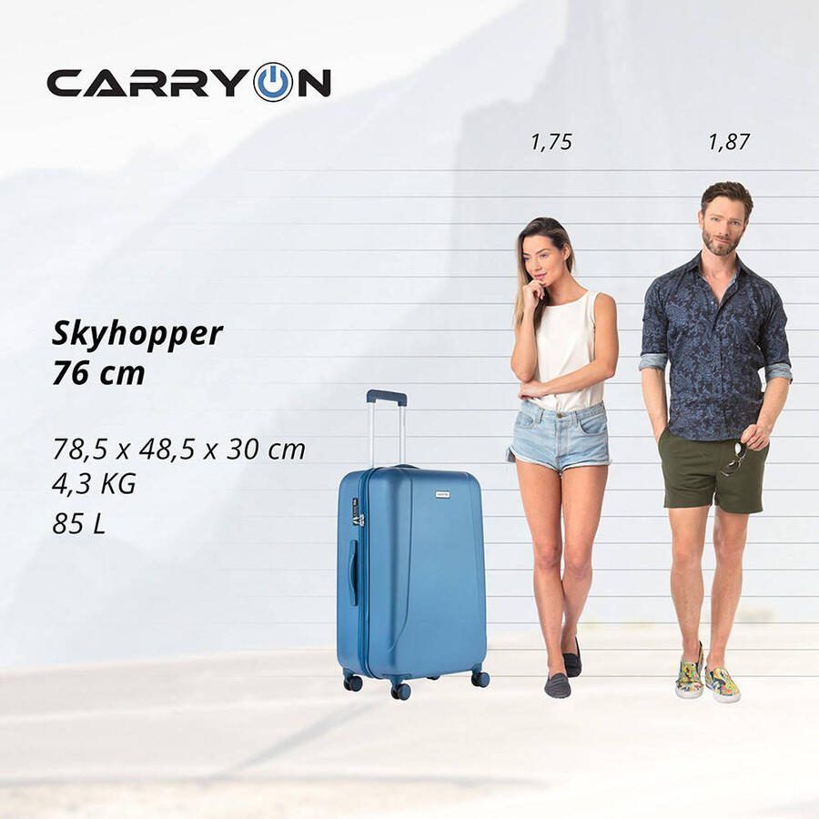 CarryOn Skyhopper 4 Wiel Trolley 78 cool blue - Foto 2
