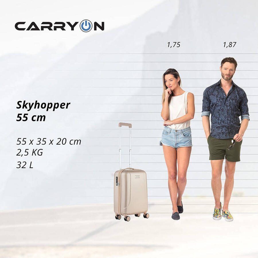 CarryOn trolley Skyhopper 55 cm. champagne - Foto 2