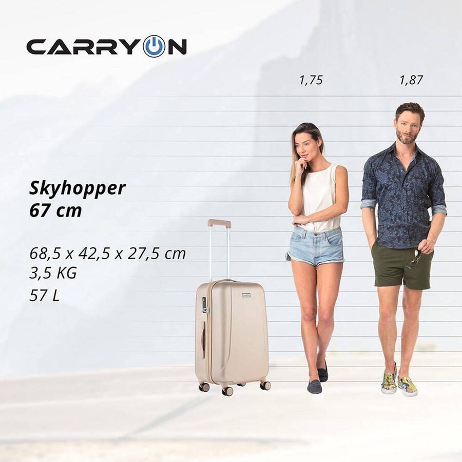 CarryOn trolley Skyhopper 68 cm. champagne - Foto 2