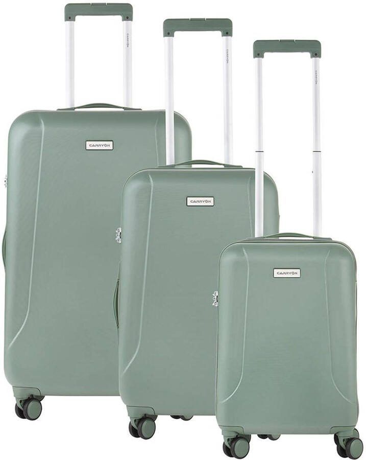 CarryOn trolleyset Skyhopper 3 stuks olijfgroen