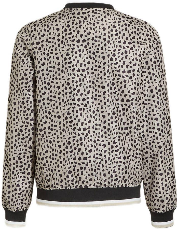 Cars bomberjack zomer ZHURI met dierenprint bruin beige zwart Jas Meisjes Polyester Opstaande kraag 092