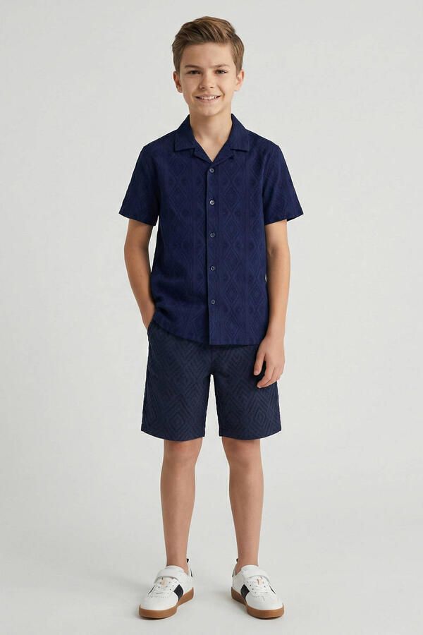 Cars regular waist casual short marineblauw - Foto 2