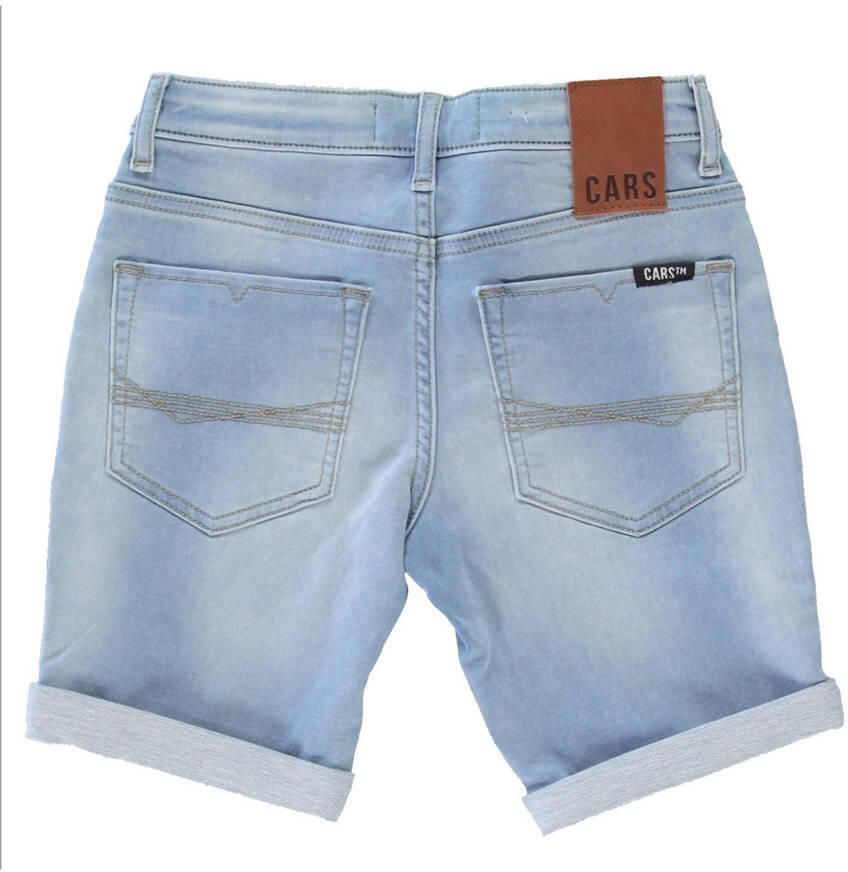 Cars denim short SEATLE bleached used Blauw Jongens Stretchdenim Effen 140