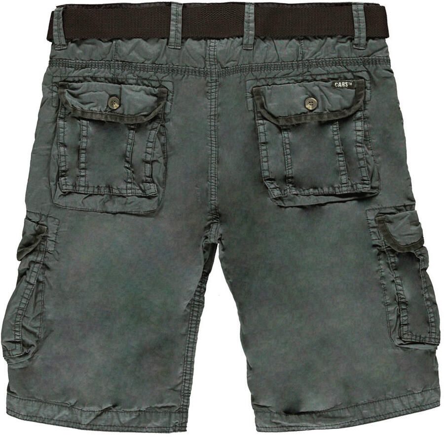 CARS JEANS Korte regular fit cargobroek met stoffen riem model 'DURRAS'