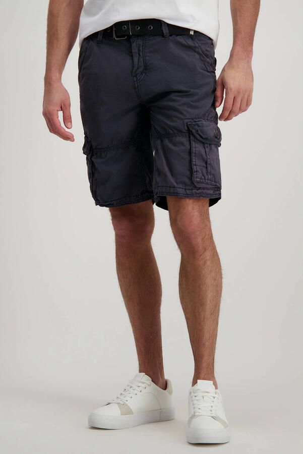 CARS JEANS Korte regular fit cargobroek met stoffen riem model 'DURRAS' - Foto 3