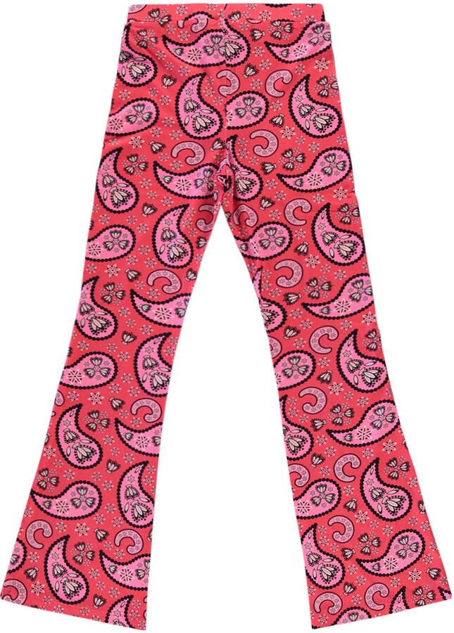 Cars flared broek ILVA FLAIR met paisleyprint fuchsia roze Meisjes Viscose 164