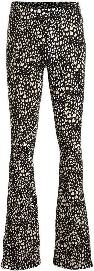 Cars flared broek PILAR met all over print zwart beige Jongens Viscose 164
