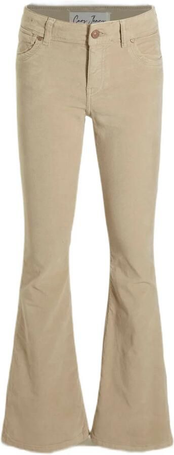 Cars fluwelen flared broek MICHELLE lichtzand Beige Meisjes Fluweel Effen 116