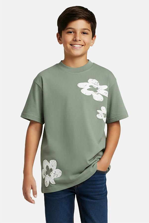 Cars gebloemde T-shirt groen
