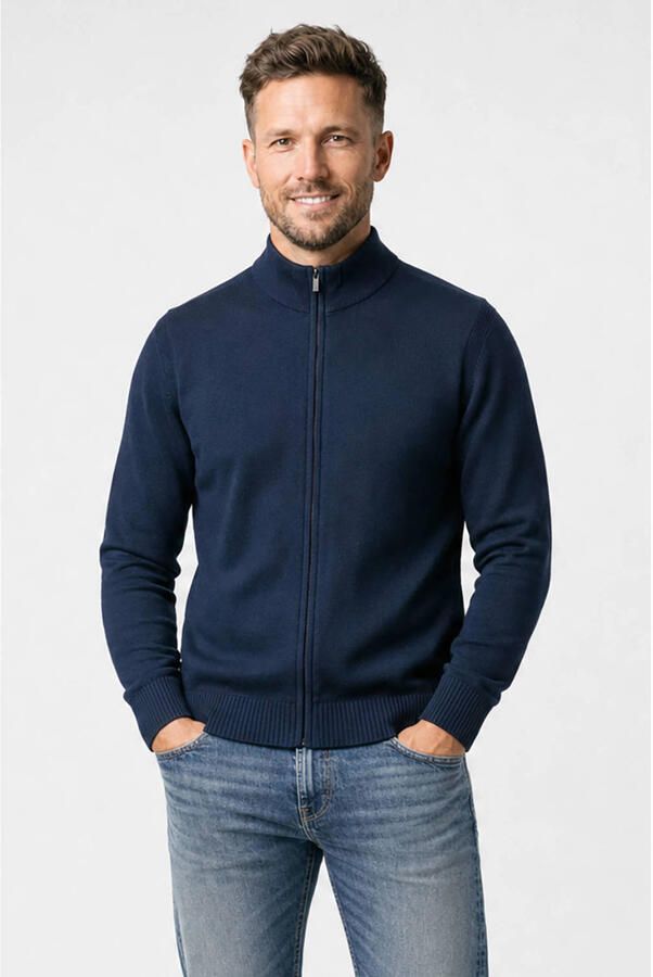 Cars gebreid vest donkerblauw