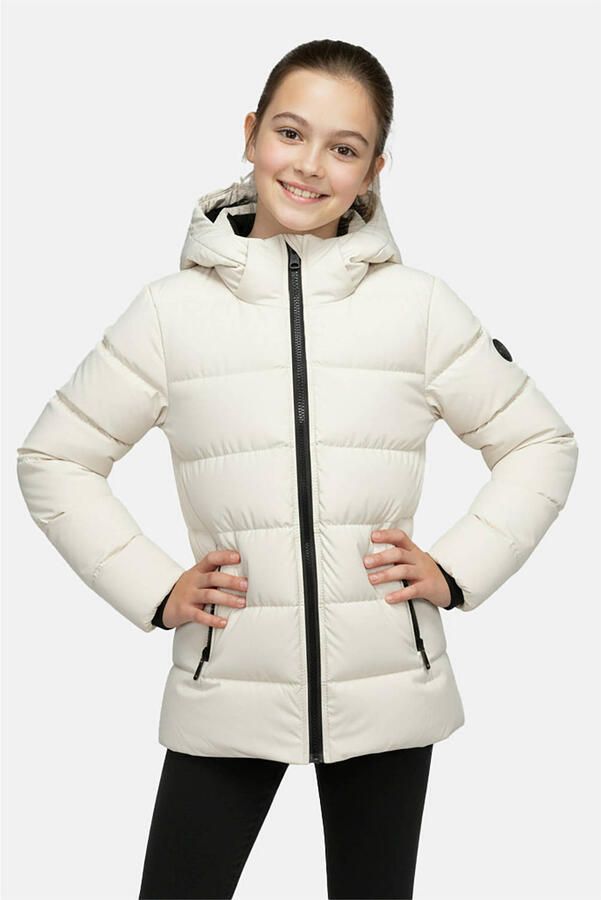 Cars winterjas zand Beige Meisjes Polyester Capuchon Effen