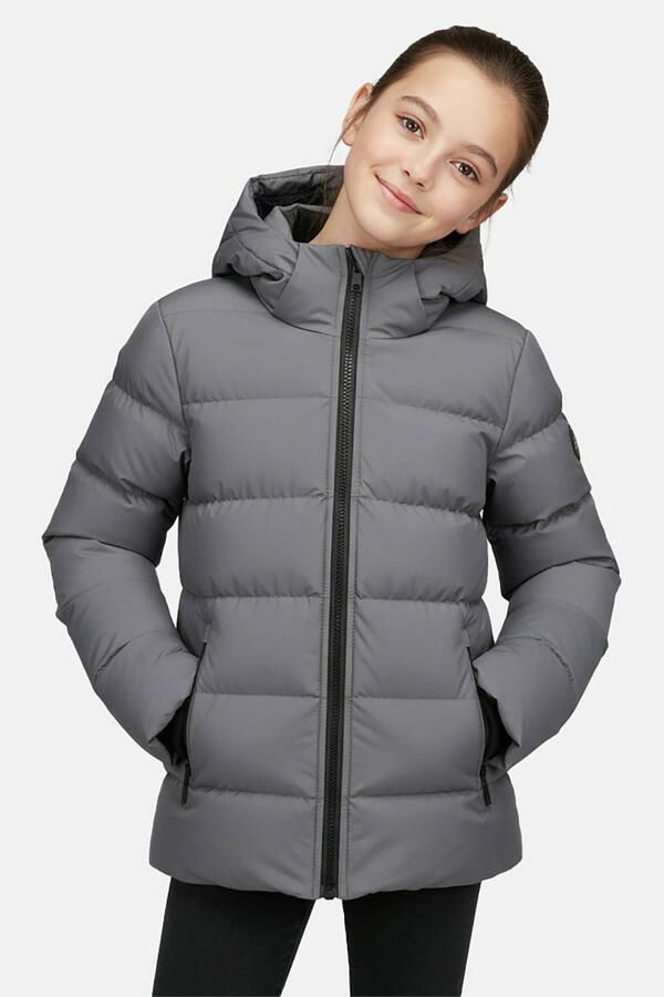Cars gewatteerde winterjas grijs Meisjes Polyester Capuchon Effen