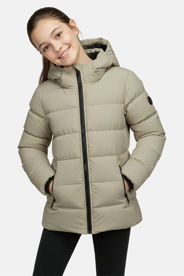 Cars gewatteerde winterjas groen Meisjes Polyester Capuchon Effen