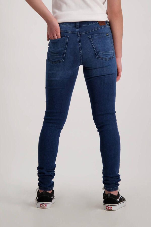 Cars high waist skinny jeans Ophelia dark used Blauw Meisjes Stretchdenim 140 - Foto 4
