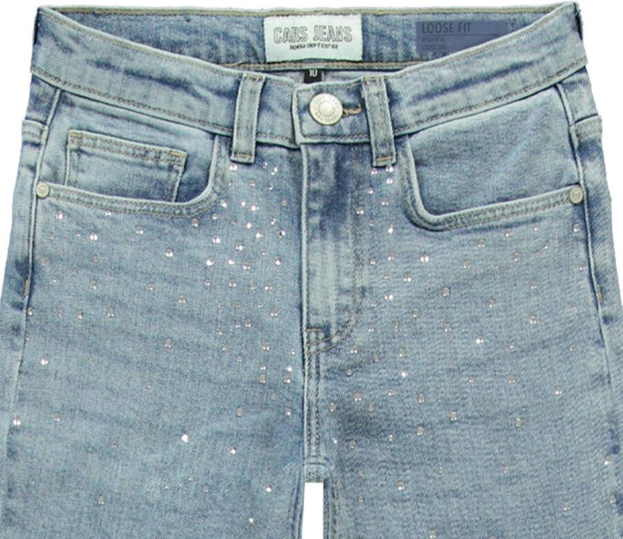 Cars high waist straight leg jeans YARA met all over print rhinestone blue - Foto 4