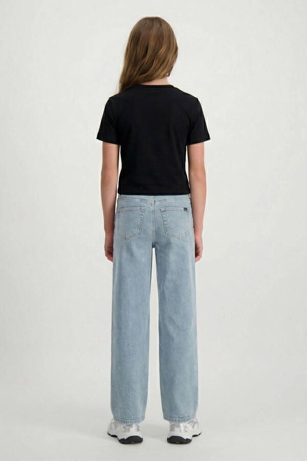 Cars high waist straight leg jeans YARA met all over print rhinestone blue - Foto 4
