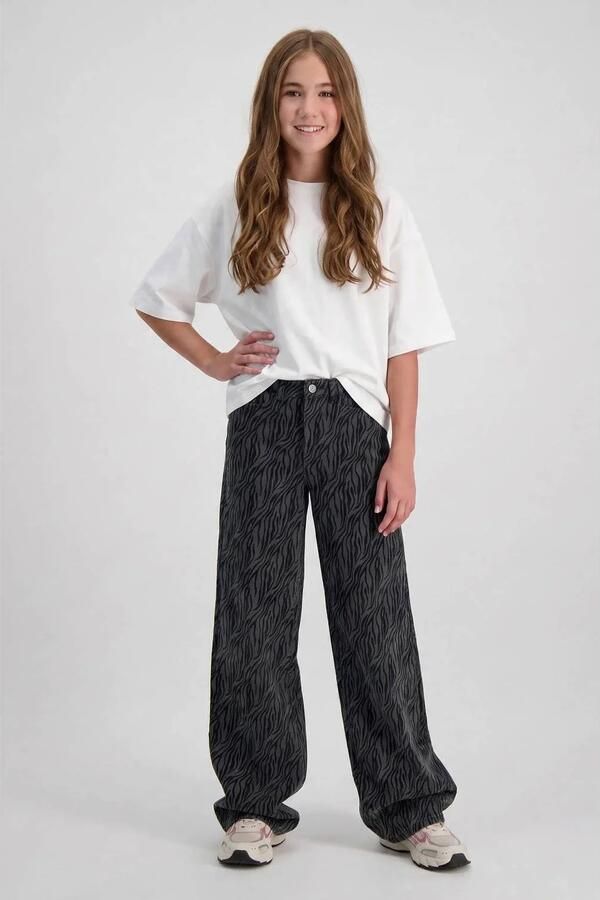 Cars high waist multi Jeans Grijs Meisjes Stretchdenim Dierenprint - Foto 2