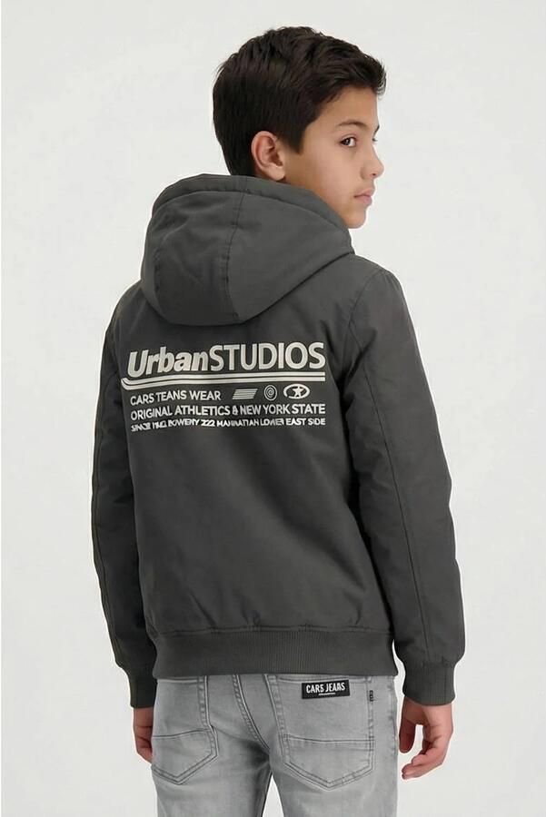 Cars hoodie met backprint antraciet Sweater Grijs Backprint - Foto 3