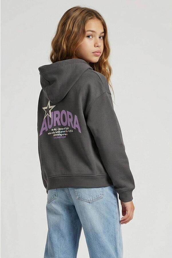 Cars hoodie met backprint antraciet Sweater Grijs Backprint - Foto 2