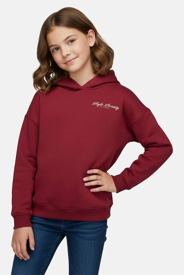 Cars hoodie met backprint donkerrood Sweater Backprint
