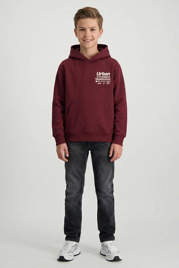 Cars hoodie met backprint donkerrood Sweater Backprint