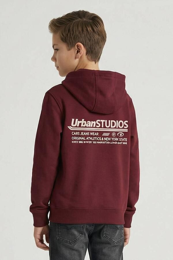 Cars hoodie met backprint donkerrood Sweater Backprint - Foto 2