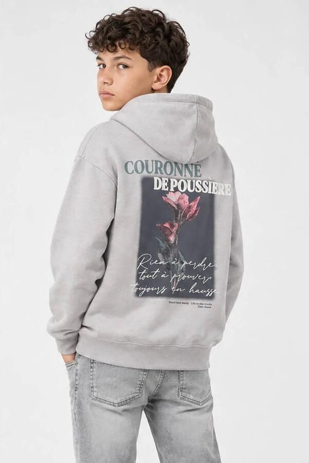 Cars hoodie met backprint grijs Sweater Backprint - Foto 2
