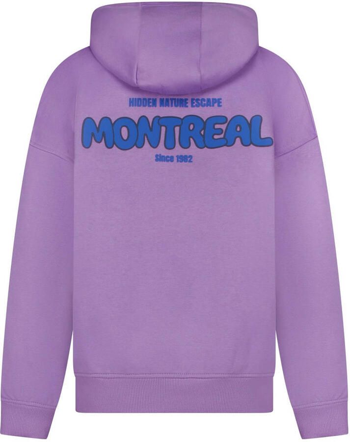 Cars hoodie met backprint paars