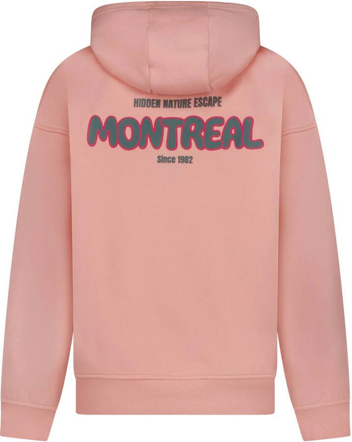Cars hoodie met backprint roze