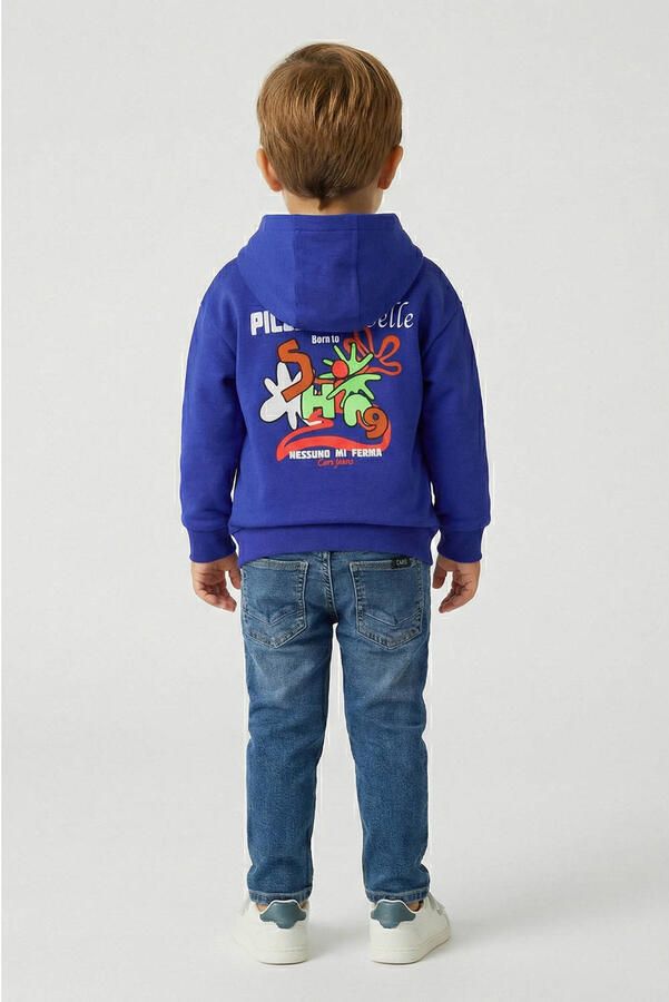 Cars Little hoodie met backprint blauw - Foto 2