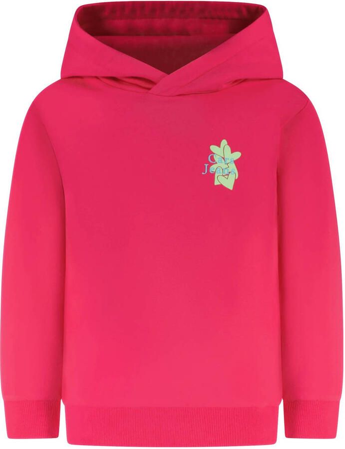 Cars Little hoodie met backprint fuchsia