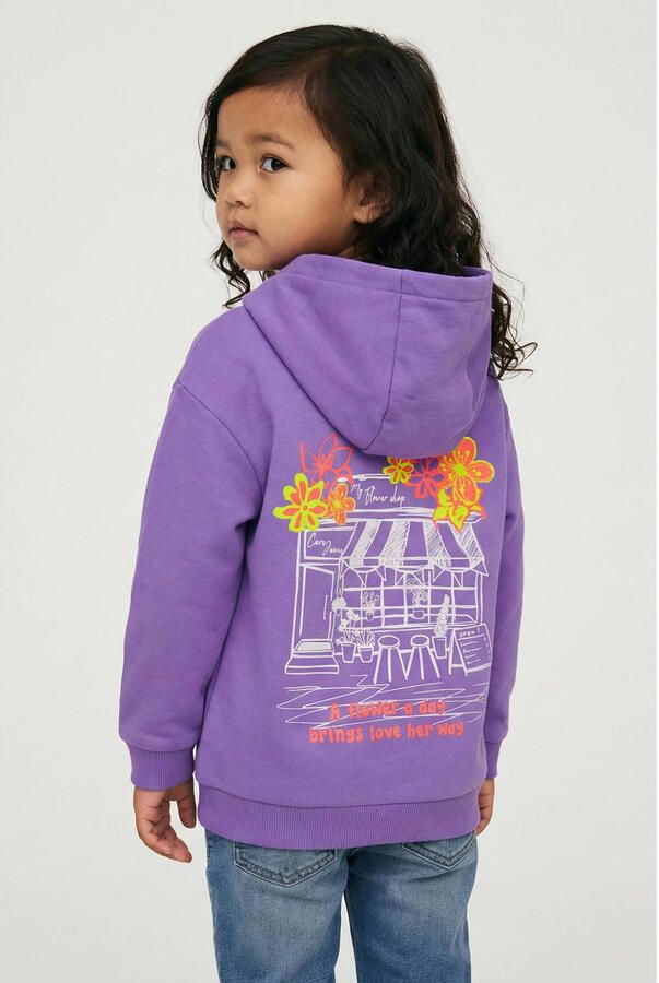 Cars Little hoodie met backprint paars Sweater Backprint - Foto 2