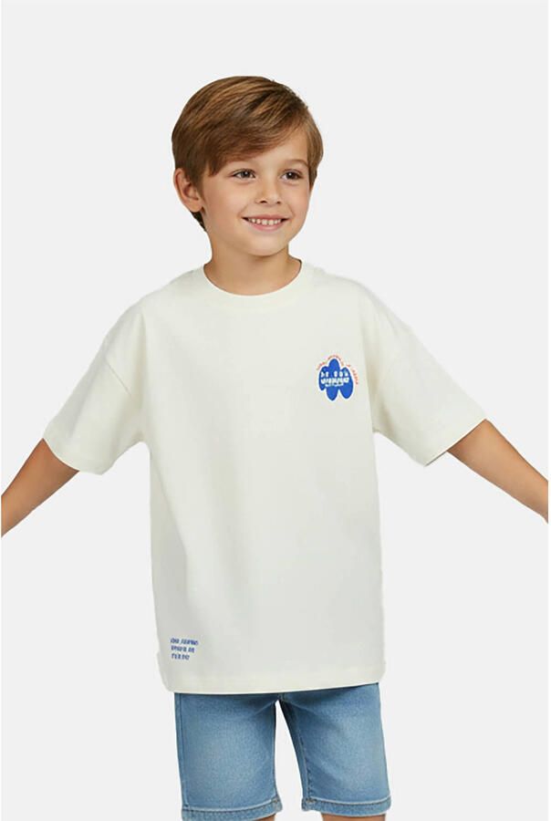 Cars Little T-shirt met backprint offwhite