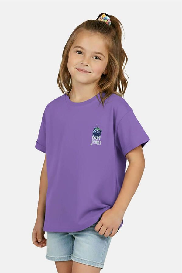 Cars Little T-shirt met backprint paars