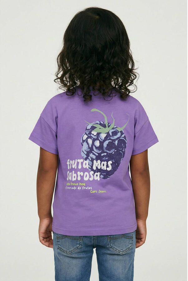 Cars Little T-shirt met backprint paars - Foto 2