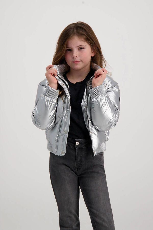 Cars metallic gewatteerde winterjas SILLY zilver
