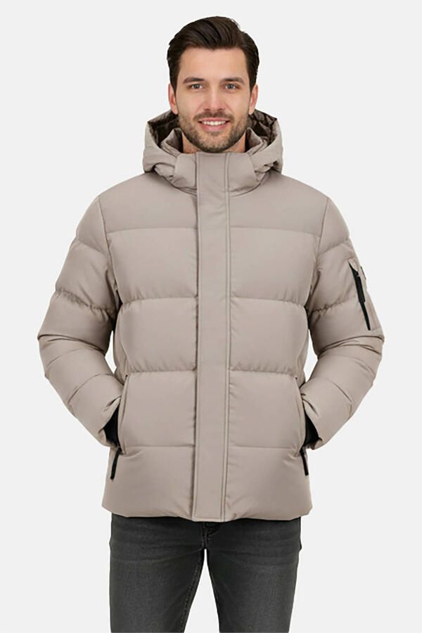 Cars quilted winterjas taupe
