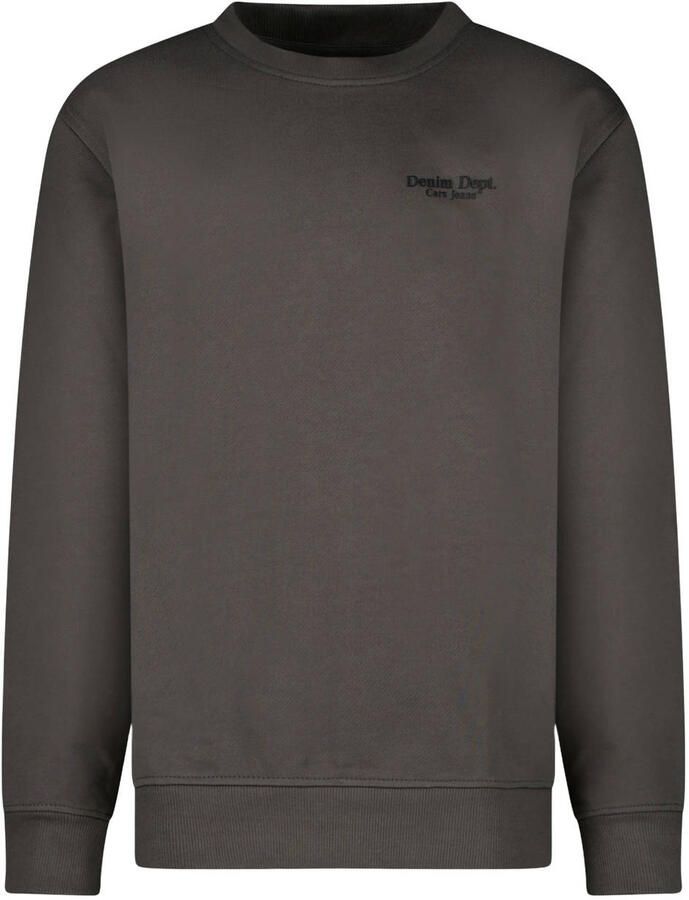 Cars rechtvallende sweater met backprint antraciet