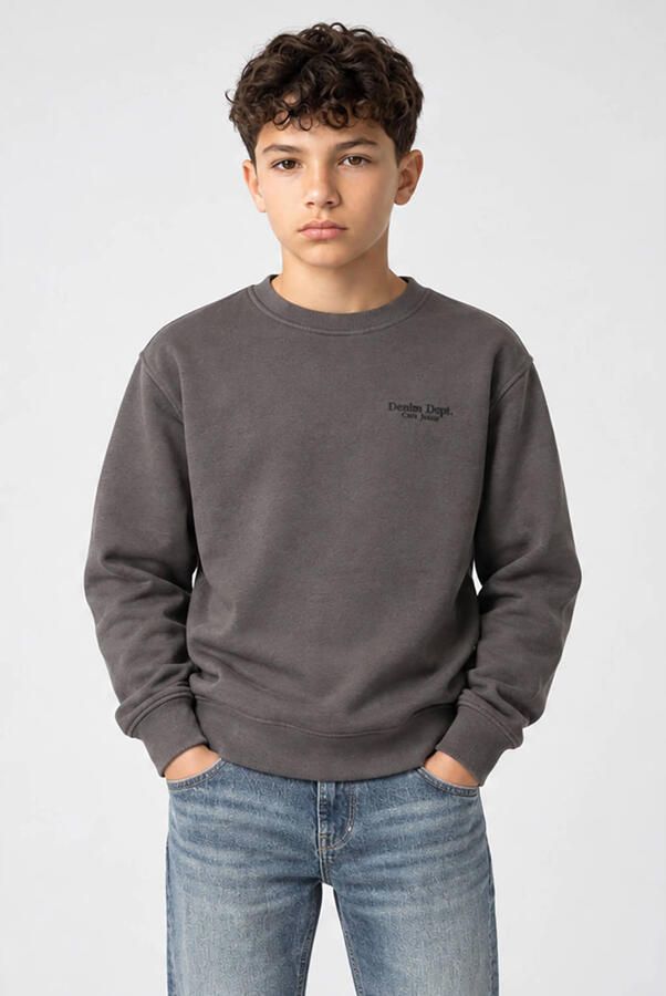 Cars rechtvallende sweater met backprint antraciet