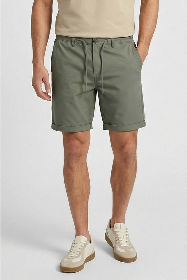 Cars regular fit chino short olijfgroen