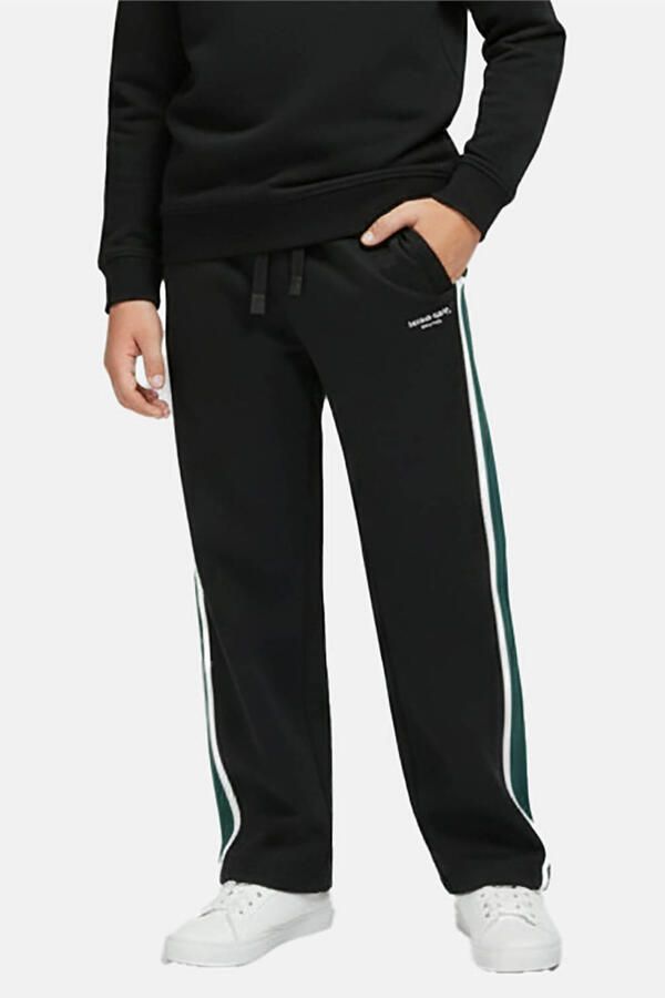 Cars regular fit gestreepte joggingbroek zwart groen wit Jongens Polyester