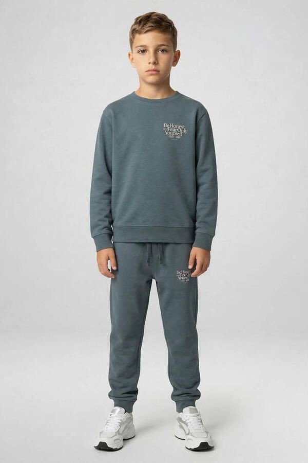 Cars regular fit joggingbroek met print grijsgroen