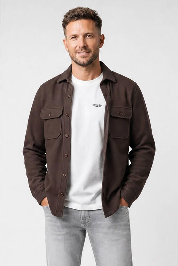 Cars regular fit overshirt bruin