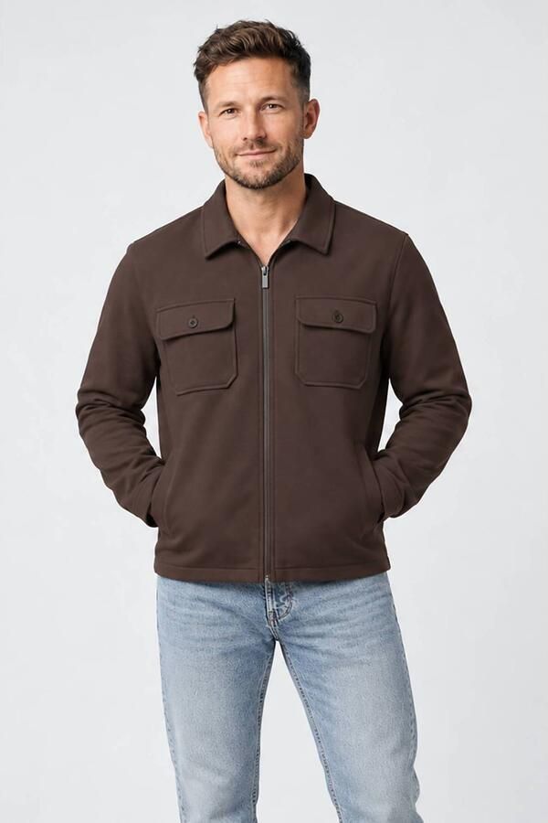 Cars regular fit overshirt bruin