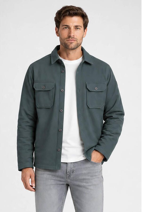 Cars regular fit overshirt moss