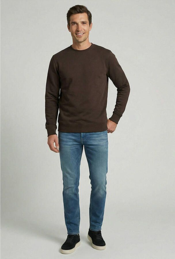 Cars regular fit sweater met logo bruin